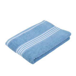 Gözze Waschhandschuh "Rio 2" farbiges Tuch blau mit weißen Streifen