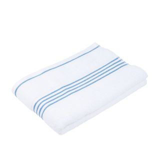 Gözze Handtuch "Rio 1" weißes Tuch mit farbigen Streifen blau