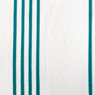 Gözze Duschtuch "Rio 1" weißes Tuch mit farbigen Streifen petrol