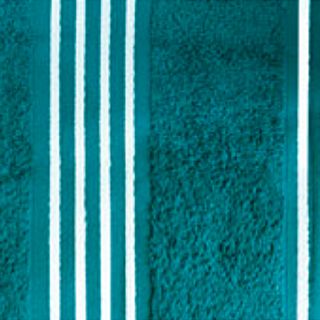 Gözze Duschtuch "Rio 2" farbiges Tuch petrol mit weißen Streifen